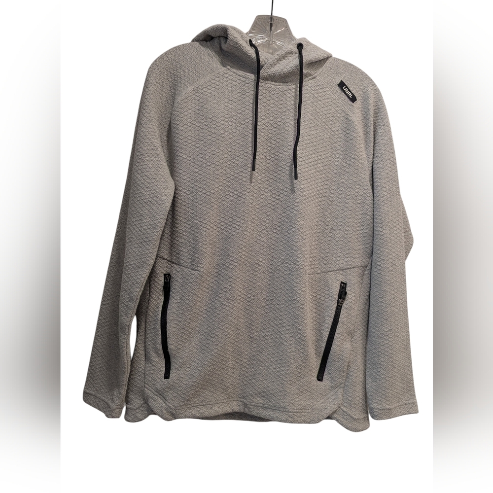 UNRL Elevation Hoodie Gray Textured Cotton Blend Size Sm *NWOT
